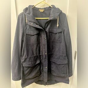 Duluth Trading Company gray rain jacket